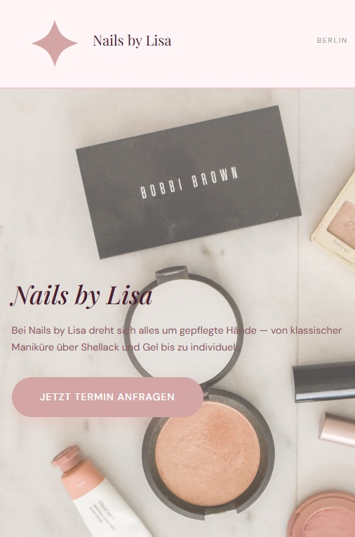 Beispiel einer Studio-Website
